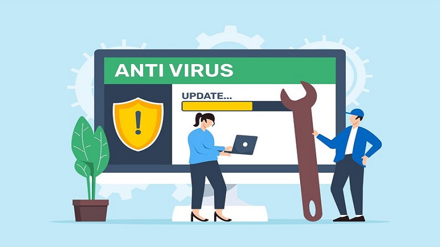 Image showing you should use only reliable antivirus and malware programme be safe from cyber attacks